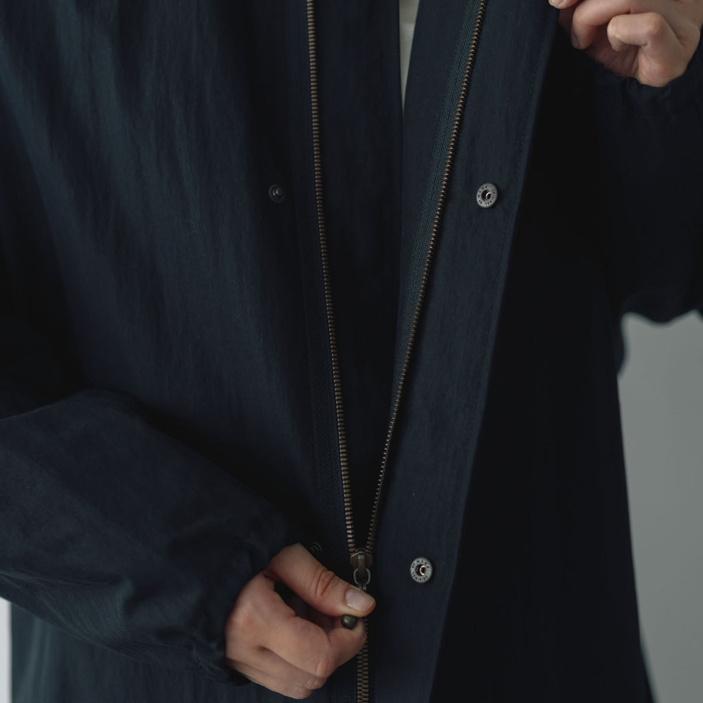 Honnete タックスリーブ オーバーフィットコート ブラック