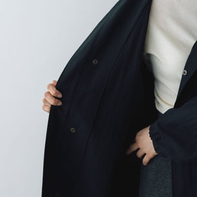 Honnete タックスリーブ オーバーフィットコート ブラック