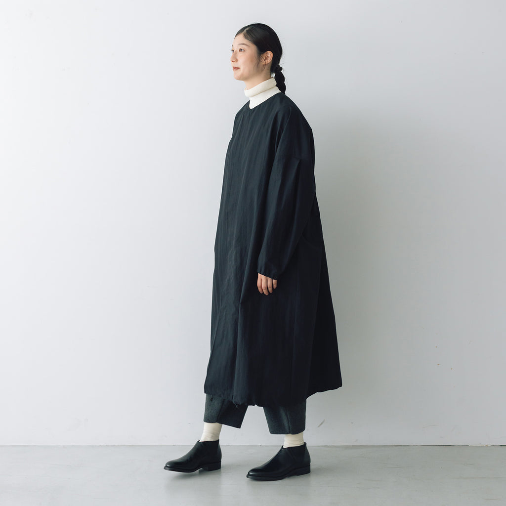 Honnete タックスリーブ オーバーフィットコート ブラック