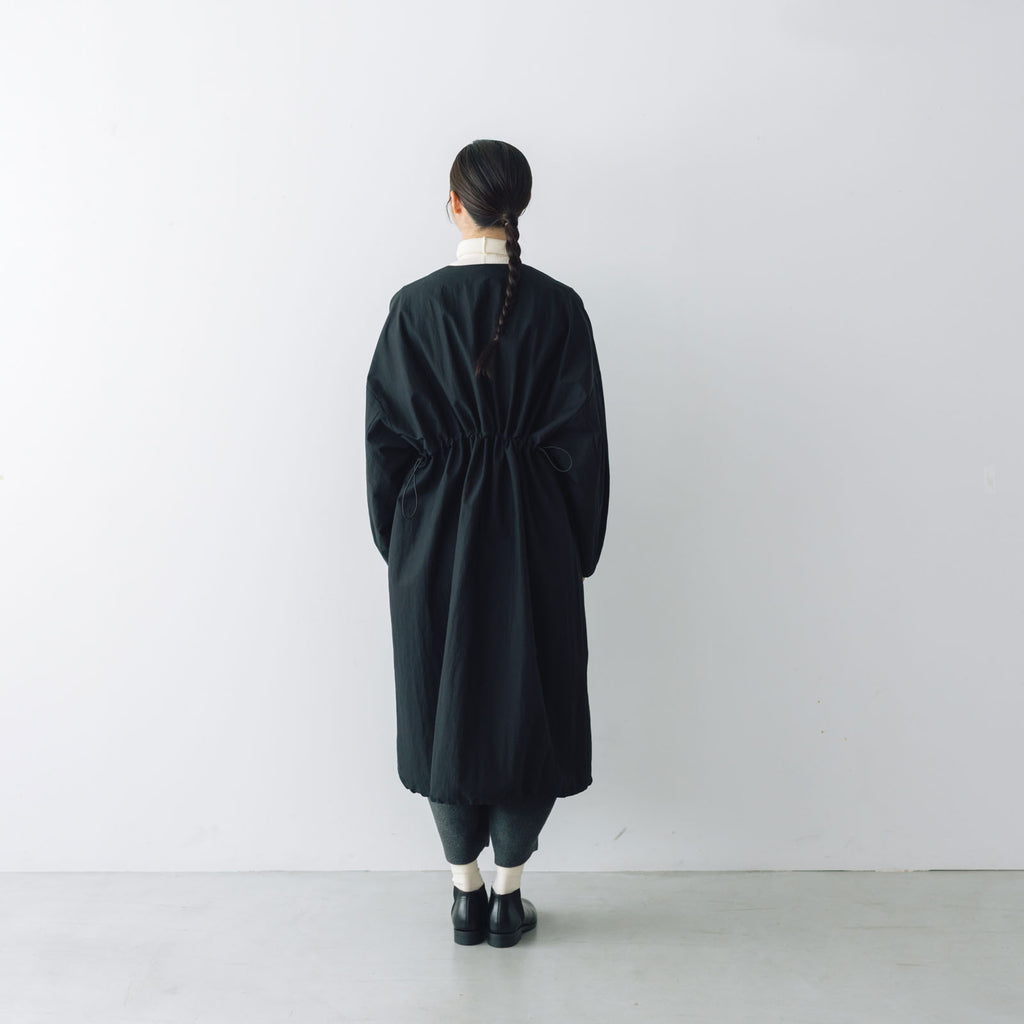Honnete タックスリーブ オーバーフィットコート ブラック
