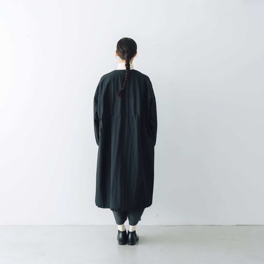 Honnete タックスリーブ オーバーフィットコート ブラック