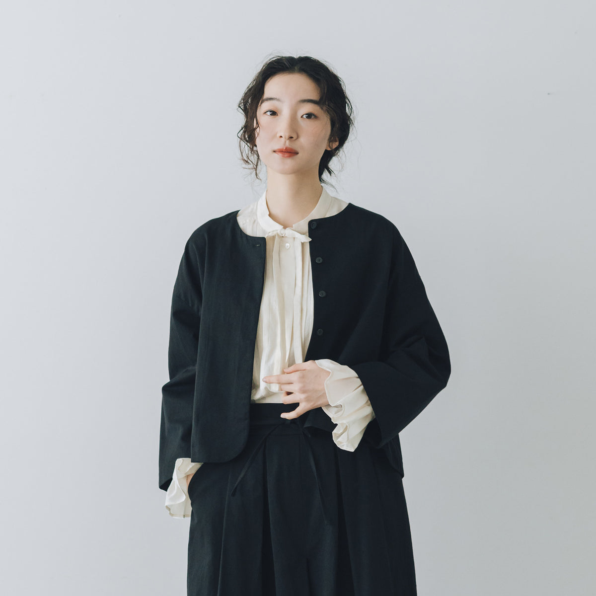 magali コットンリネンフラットカラーコート　ブルー 楽天市場】MAGALI マガリ コットン リネン ウェザー トレンチ