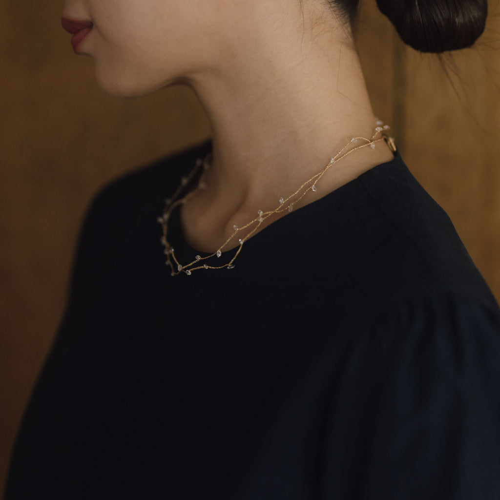 〈くらすこと別注〉FUA accessory ハーキマーダイヤモンド ネックレス