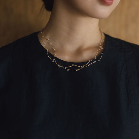 【別注】くらすこと × FUA accessory ハーキマーダイヤモンド ネックレス
