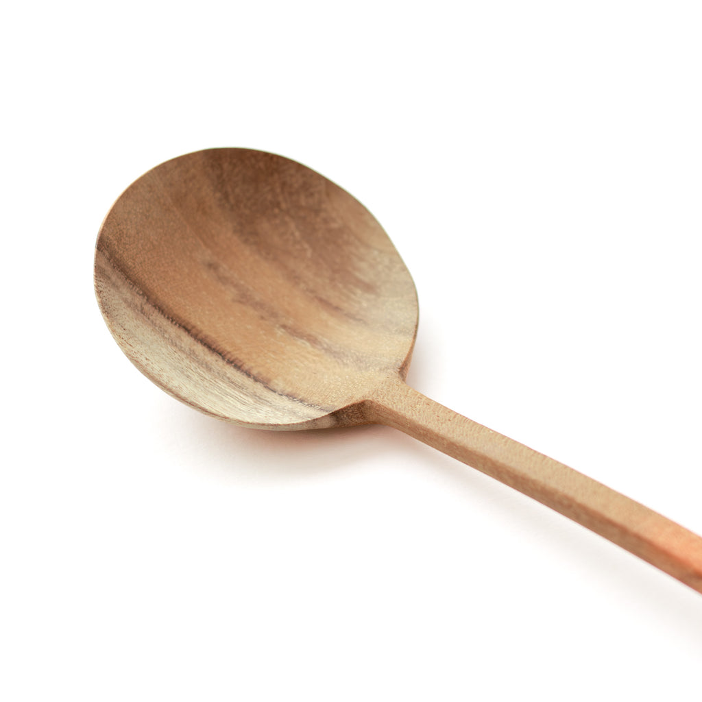 ラオス製、チークのサーバースプーン。