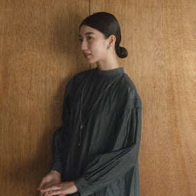 【SALE】「わたしたちらしい、大人のかわいらしさ」キュプラコットン タックワンピース