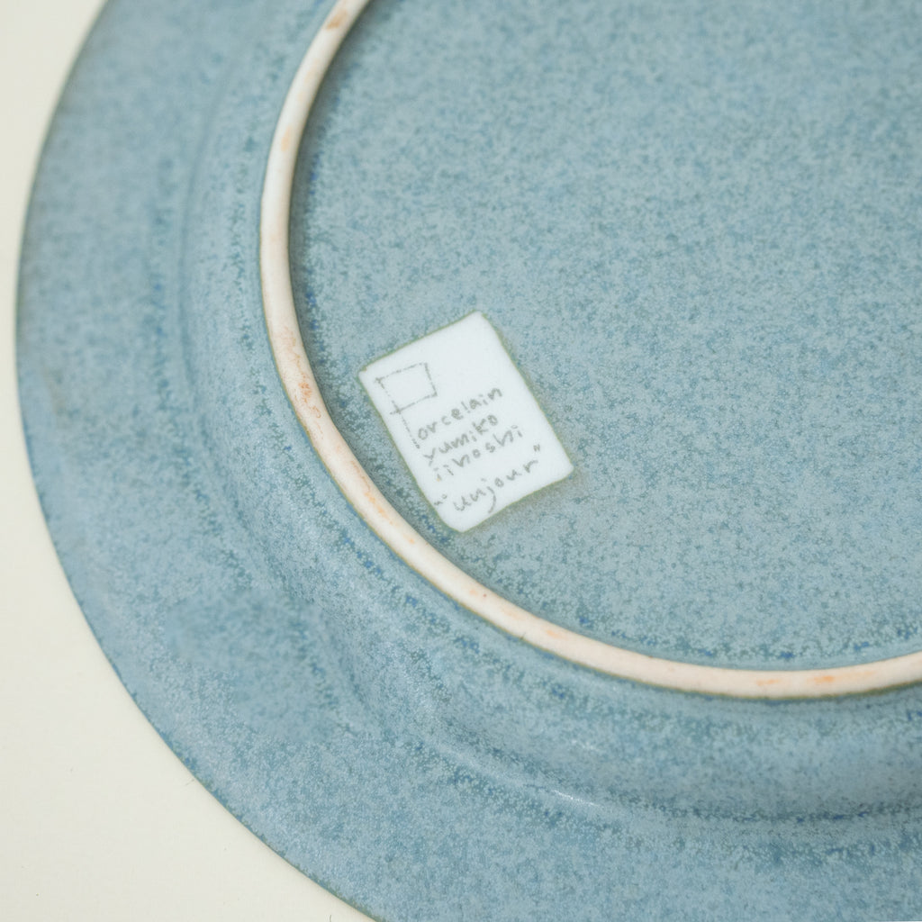 yumiko iihoshi porcelain unjour plate smoke blue