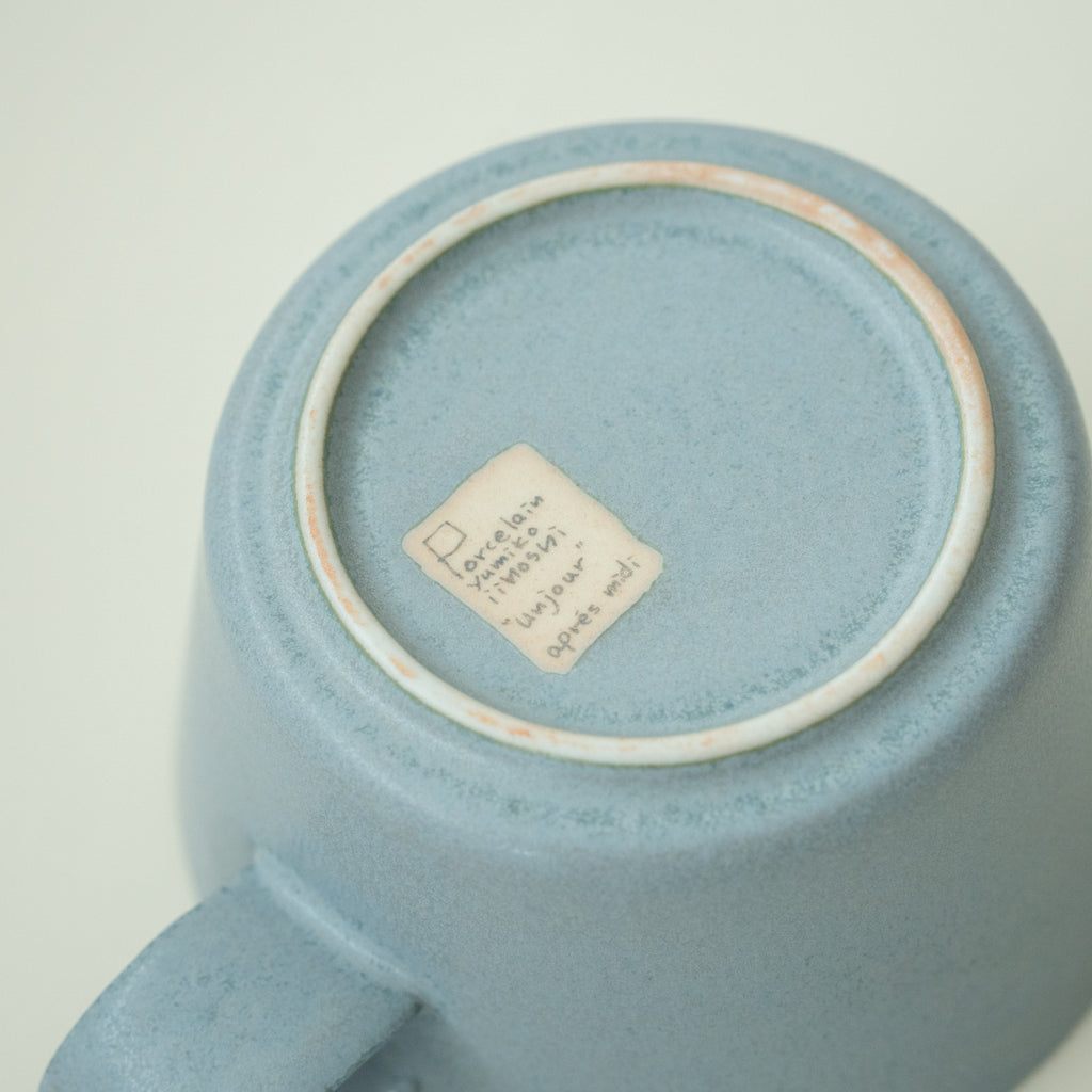 yumiko iihoshi porcelain unjour cup smoke blue