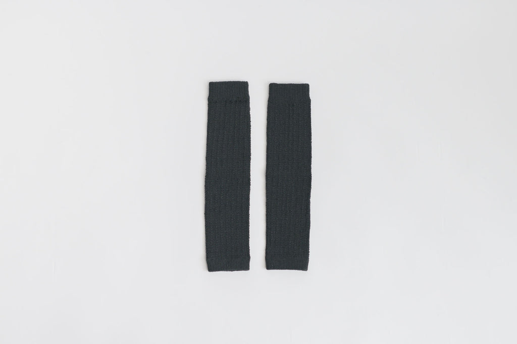 うさぎの会 絹くずまゆソフトレッグウォーマー ロング チャコールグレー