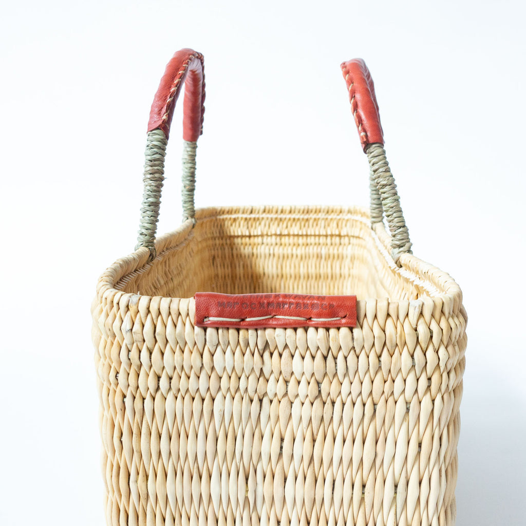 warang wayan ストローかごバッグ 深型 赤