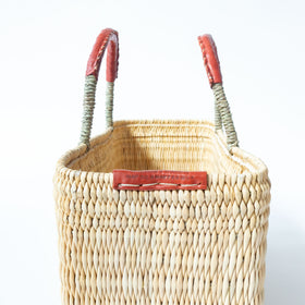 warang wayan ストローかごバッグ 深型 赤