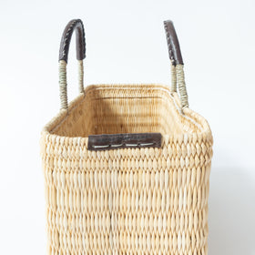 warang wayan ストローかごバッグ 浅型 ブラウン