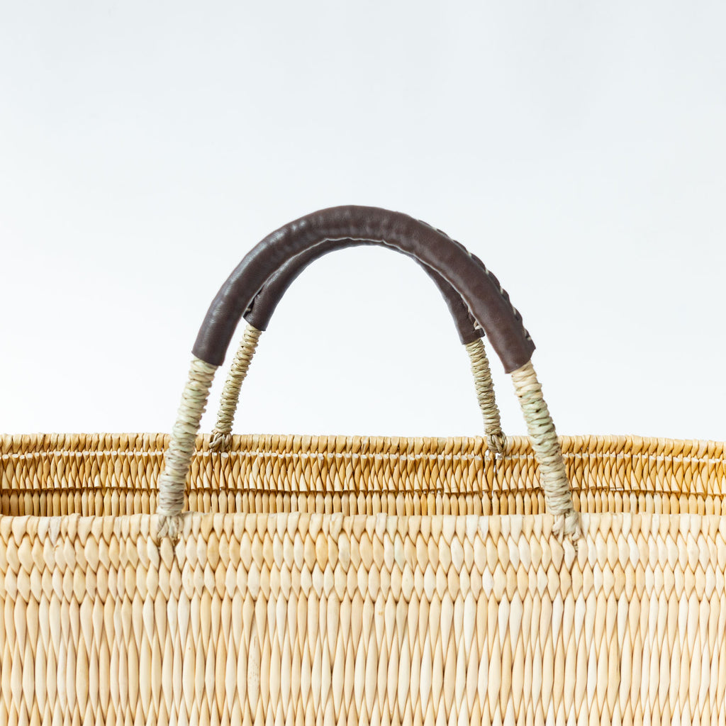 warang wayan ストローかごバッグ 浅型 ブラウン