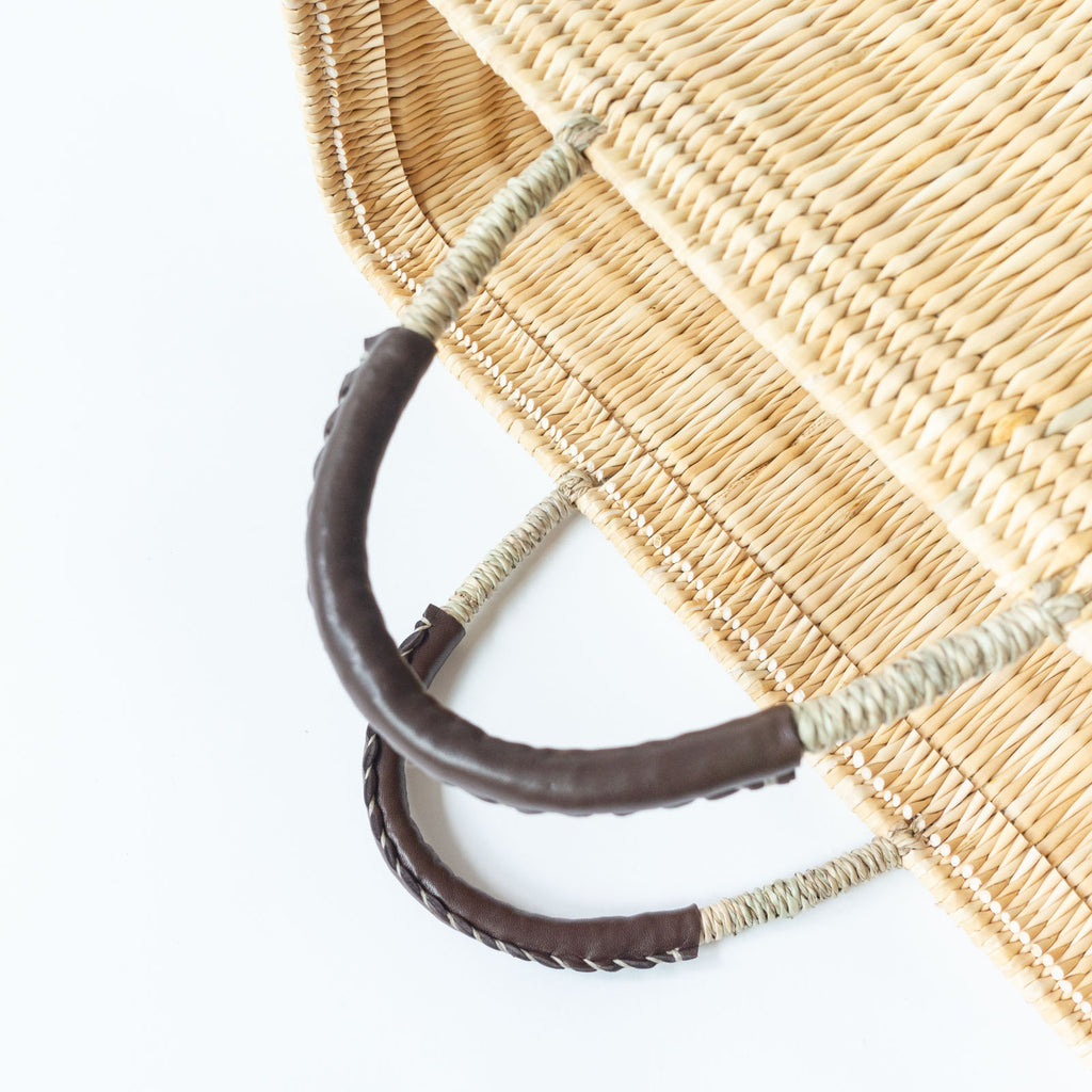 warang wayan ストローかごバッグ 深型 ブラウン