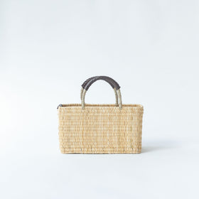 warang wayan ストローかごバッグ 浅型 ブラウン