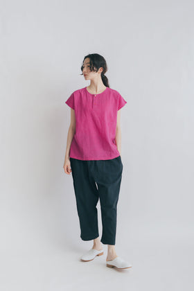 ヂェン先生の日常着 ヘンリーネック フレンチトップス