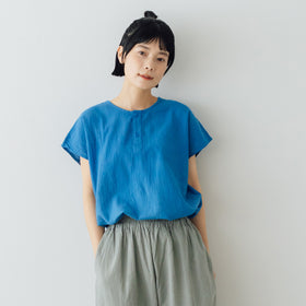 ヂェン先生の日常着 ヘンリーネック フレンチトップス