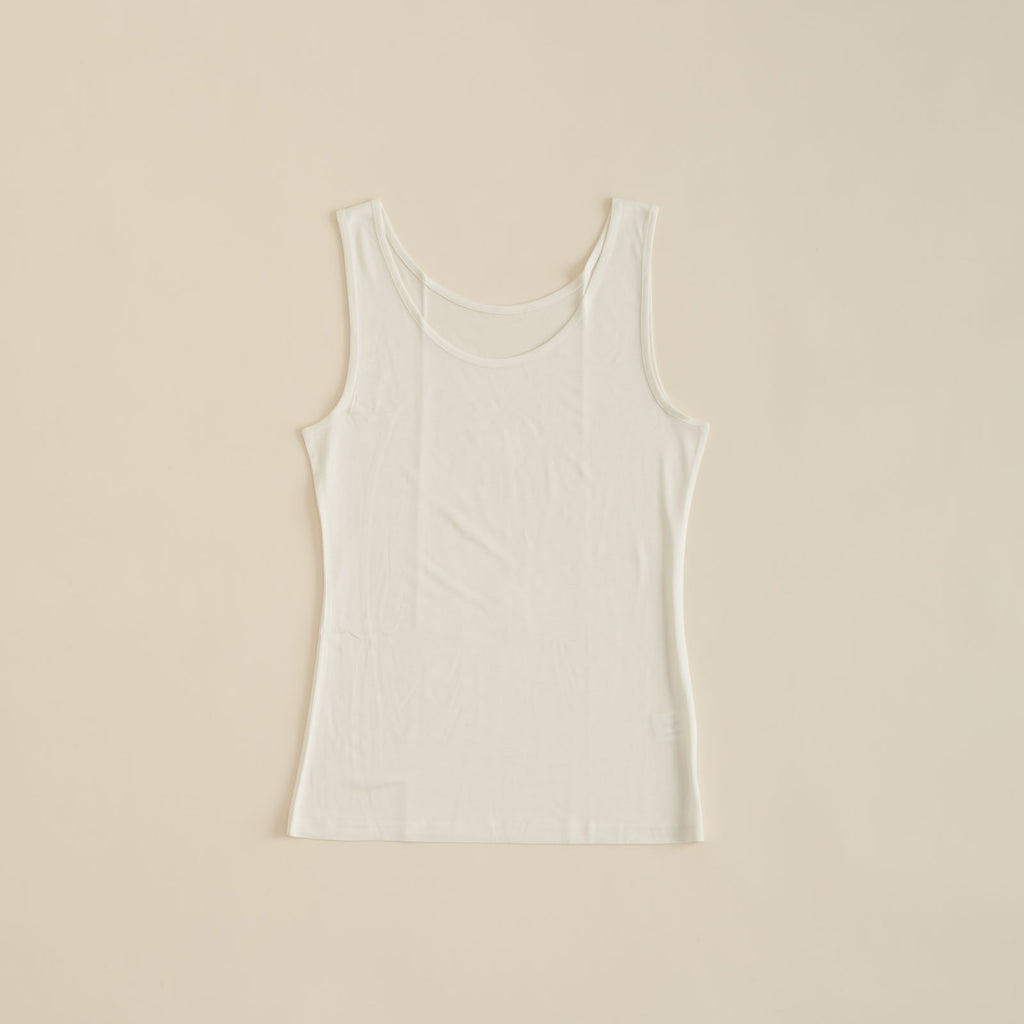 金伴繊維 シルクのタンクトップ 縫い糸までシルク100%