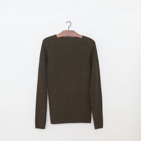 F/style ホールガーメントのリブ編みウールニット