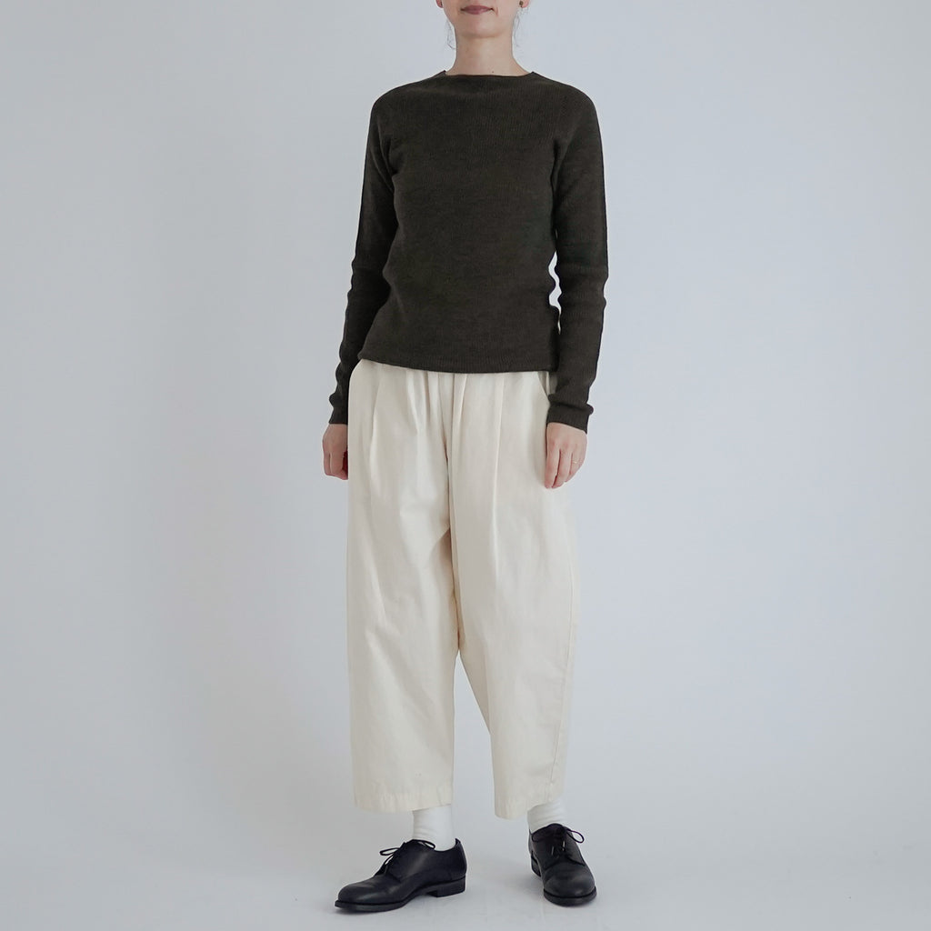 F/style ホールガーメントのリブ編みウールニット
