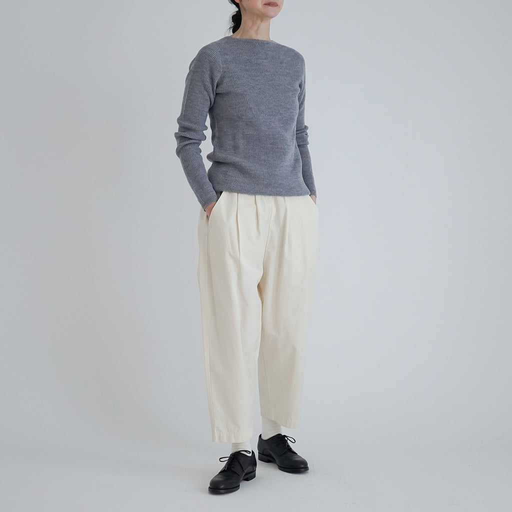 F/style ホールガーメントのリブ編みウールニット