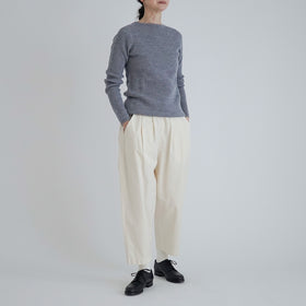 F/style ホールガーメントのリブ編みウールニット