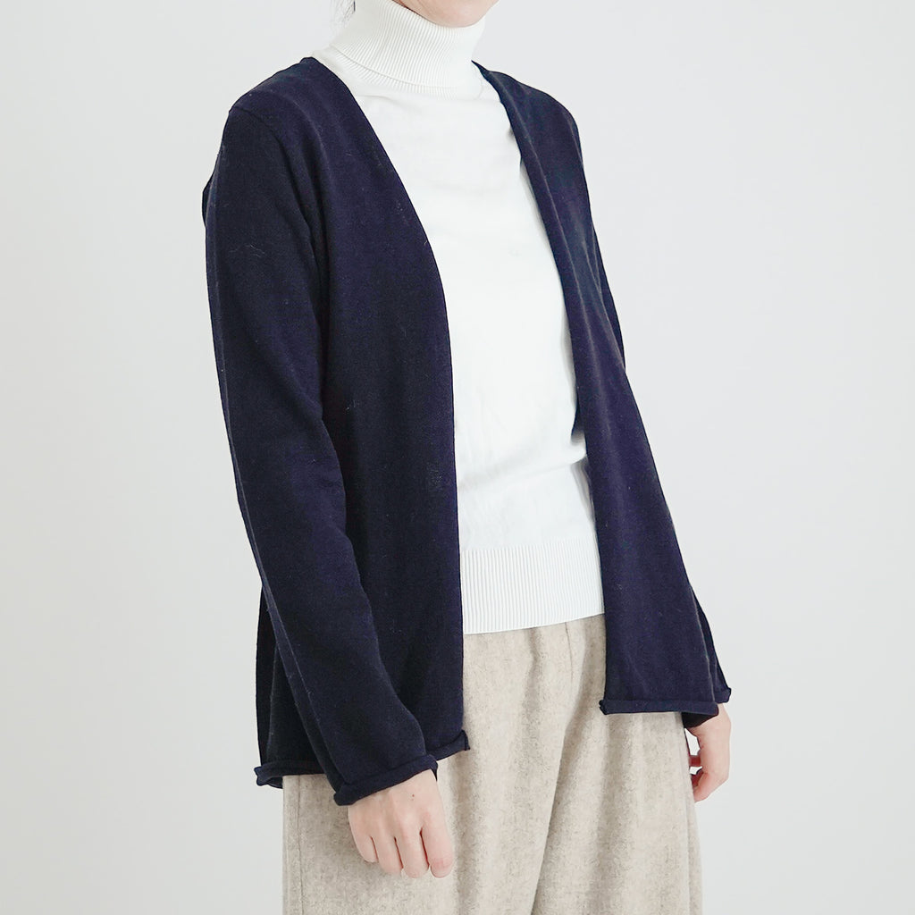 F/style ホールガーメントの綿麻ニット カーディガン・長袖