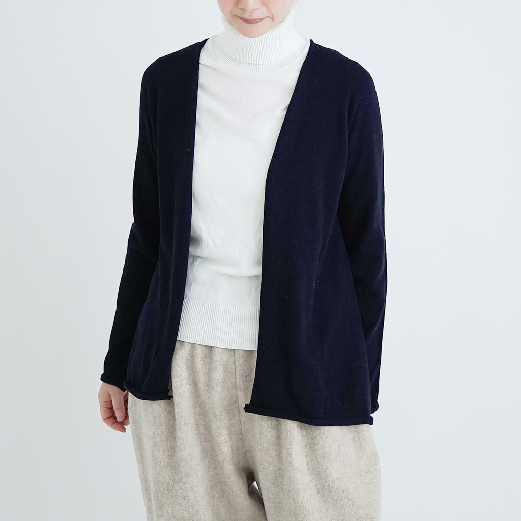 F/style ホールガーメントの綿麻ニット カーディガン・長袖