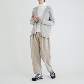 F/style ホールガーメントの綿麻ニット カーディガン・長袖