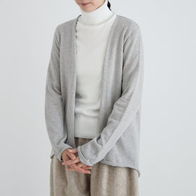 F/style ホールガーメントの綿麻ニット カーディガン・長袖