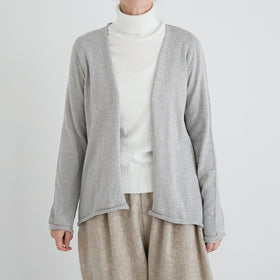 F/style ホールガーメントの綿麻ニット カーディガン・長袖