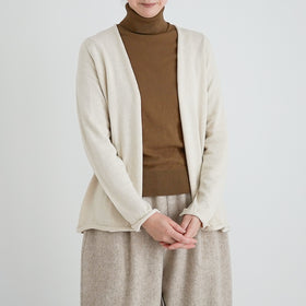 F/style ホールガーメントの綿麻ニット カーディガン・長袖