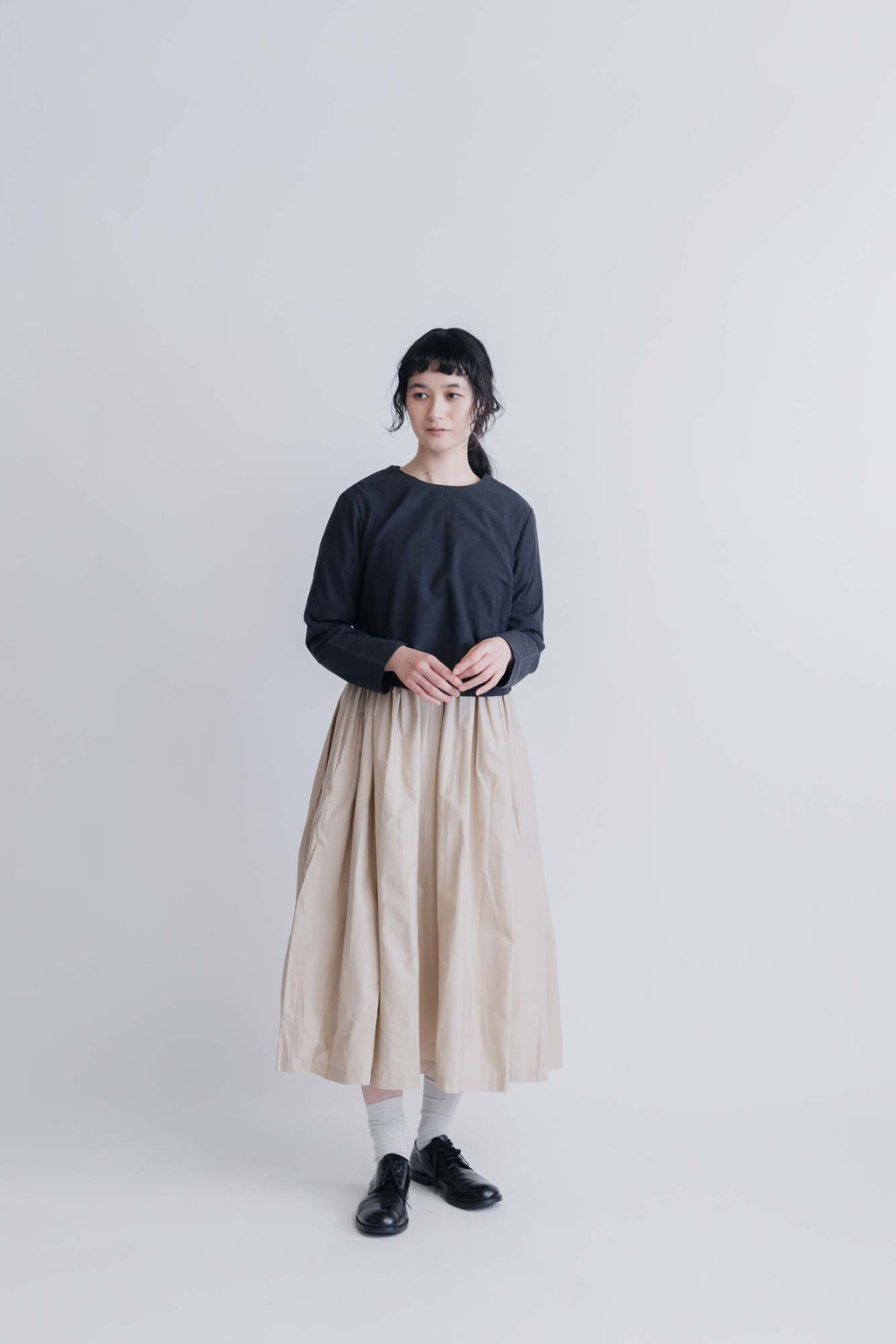 F/style 亀田縞のブラウス