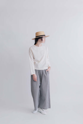 F/style 亀田縞のブラウス