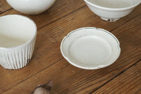 小山乃文彦 粉引 輪花小皿