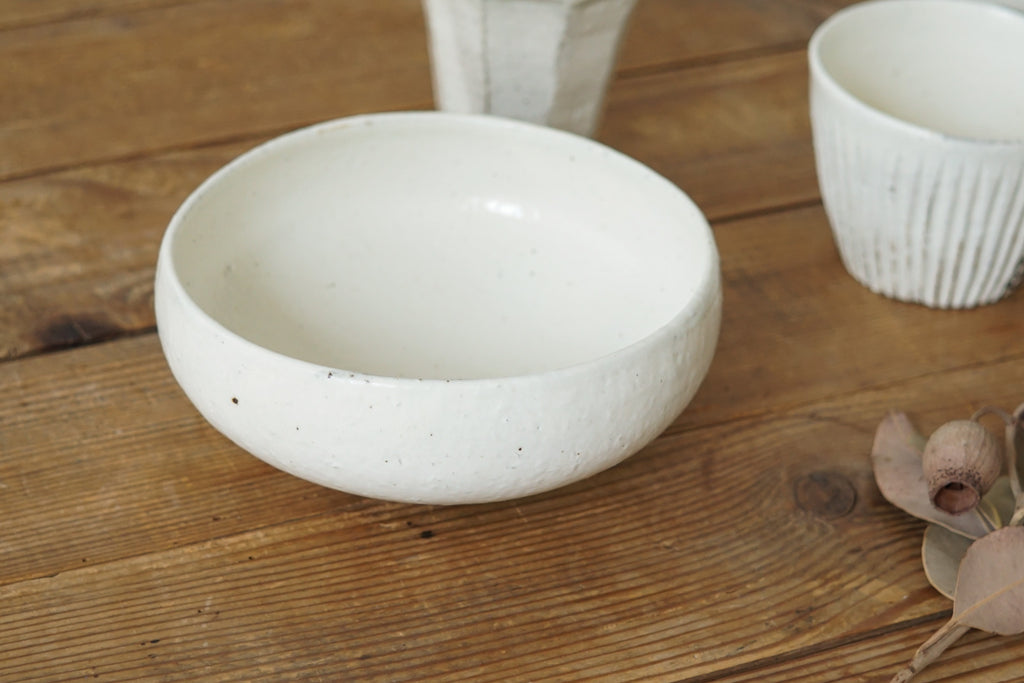 小山乃文彦 粉引 丸鉢