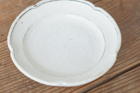 小山乃文彦 粉引 輪花小皿