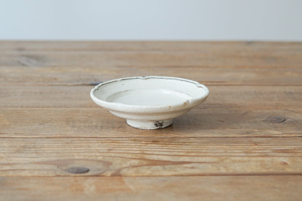 小山乃文彦 粉引 輪花小皿