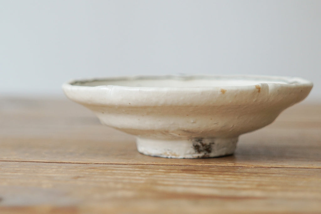 小山乃文彦 粉引 輪花小皿