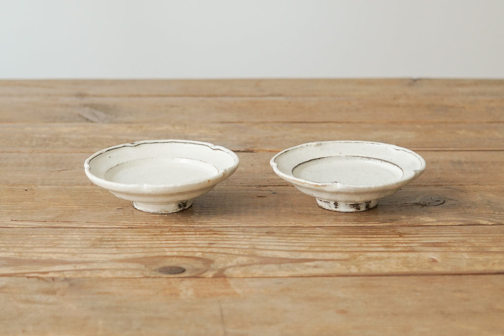 小山乃文彦 粉引 輪花小皿