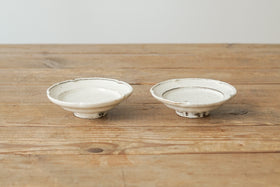 小山乃文彦 粉引 輪花小皿