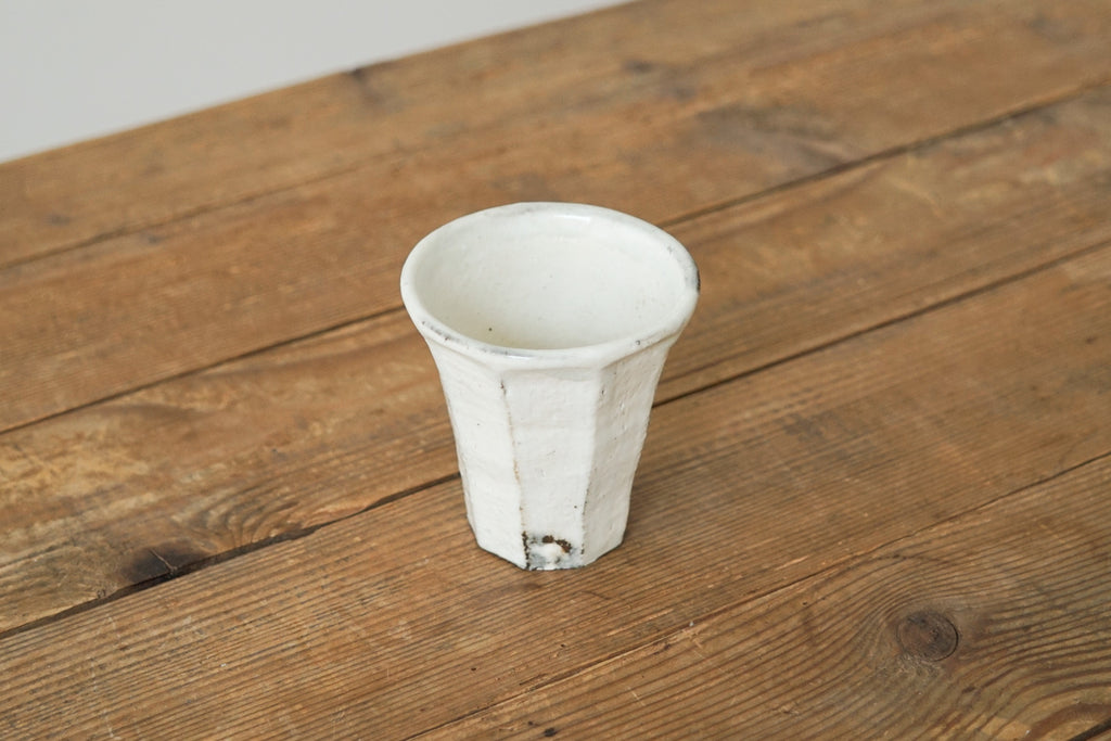 小山乃文彦 粉引 面取り湯のみ