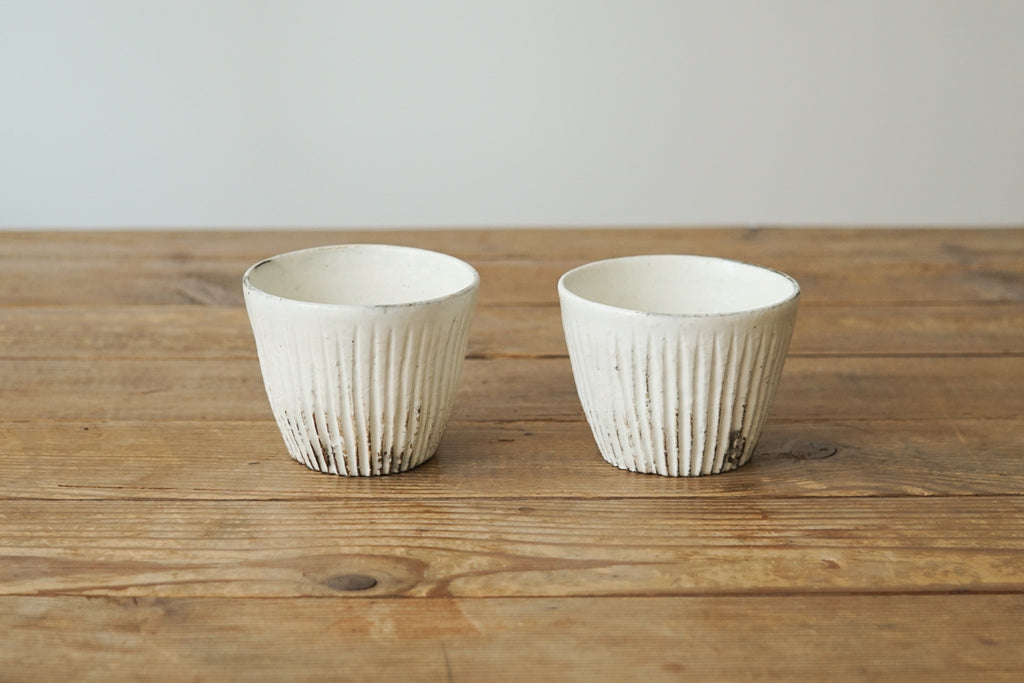 小山乃文彦 粉引 鎬そばちょこ