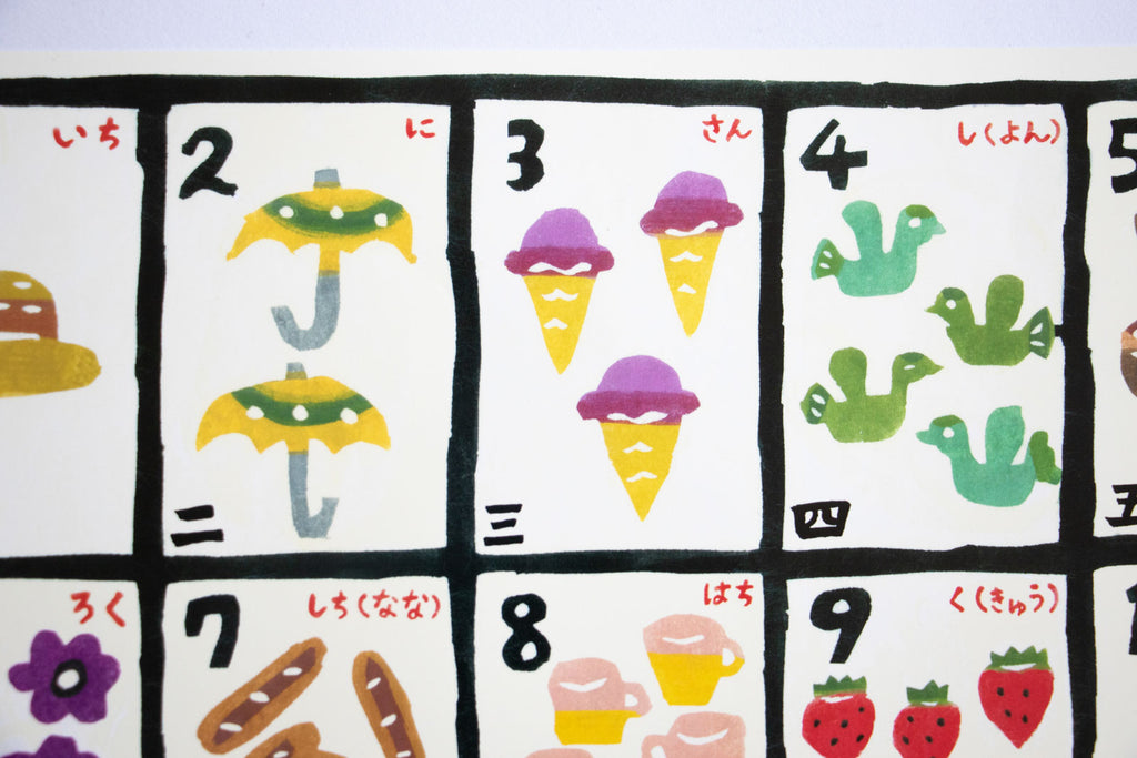 山元かえ 型染め すうじ表