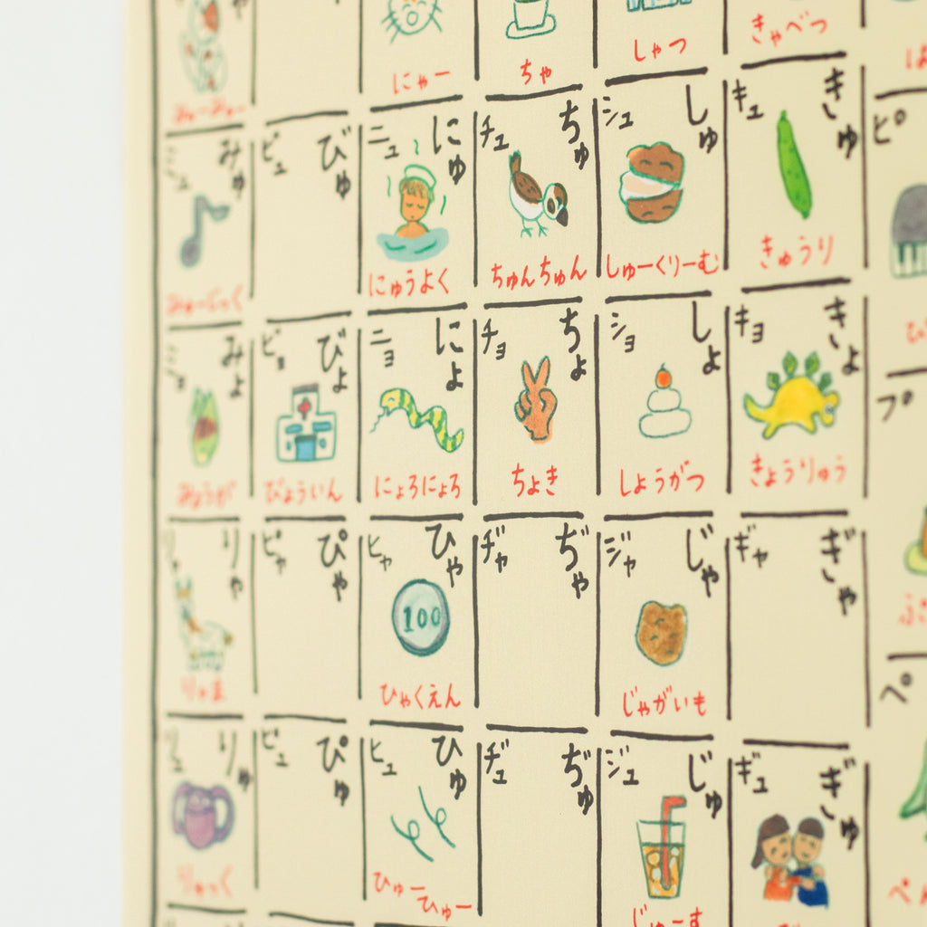 山元かえ あいうえお表2(濁音・半濁音・拗音)