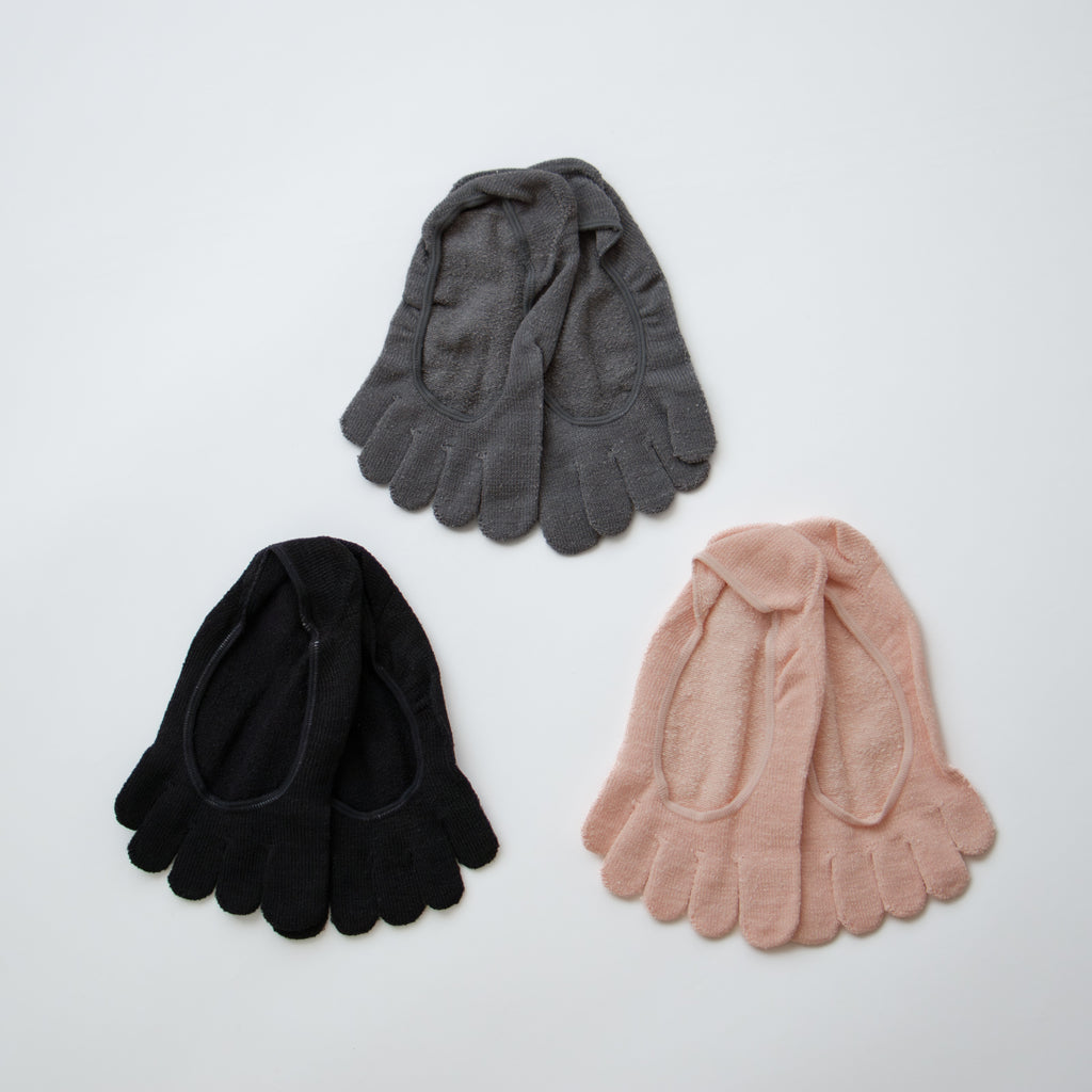 Glück und Gute 五本指 「足の肌着」絹と綿 フットカバー