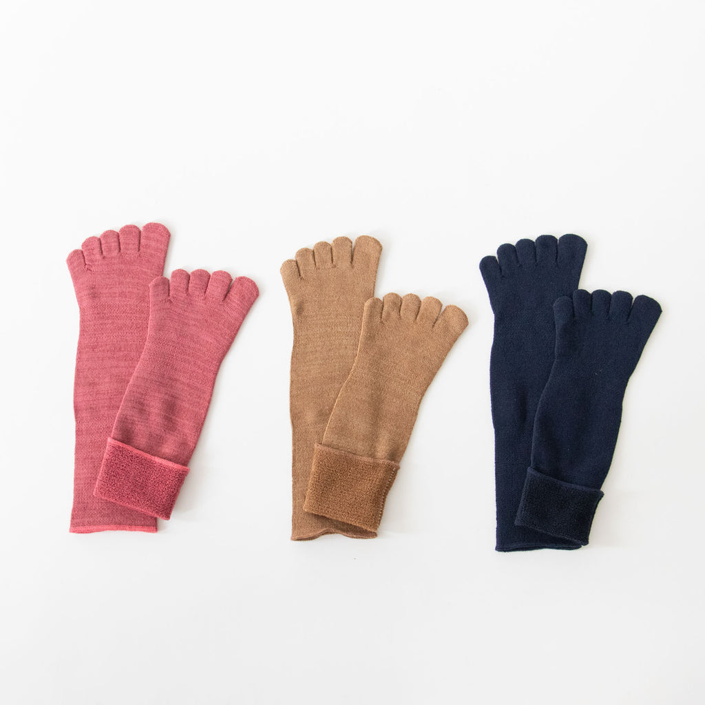 Glück und Gute 五本指「足の肌着」絹と綿 organic cotton