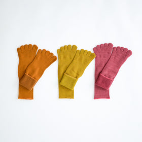 Glück und Gute 五本指「足の肌着」絹と綿 organic cotton