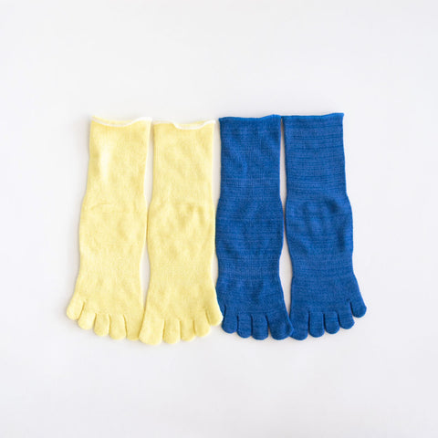 Glück und Gute 五本指「足の肌着」絹と綿 organic cotton