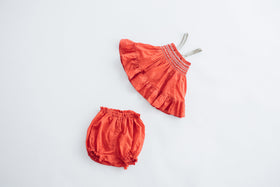 トントンちくちく スモッキングドレス&ブルマー